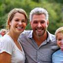 Portrait of a family smiling